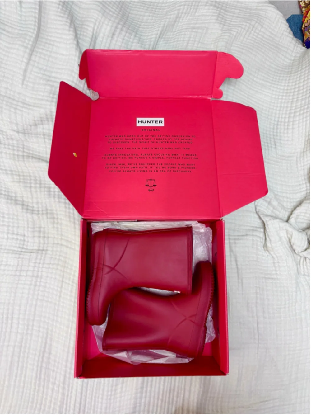 Girls Hunter Rain Boots Red Size 10 (Toddler Girl) Classic Waterproof New